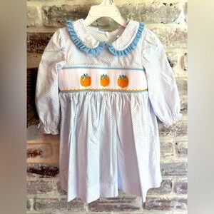Stitchyfish Boutique 3T Fall Pumpkin Dress